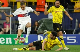 PSG lost the first leg of their Champions League semi-final in Dortmund 1-0
