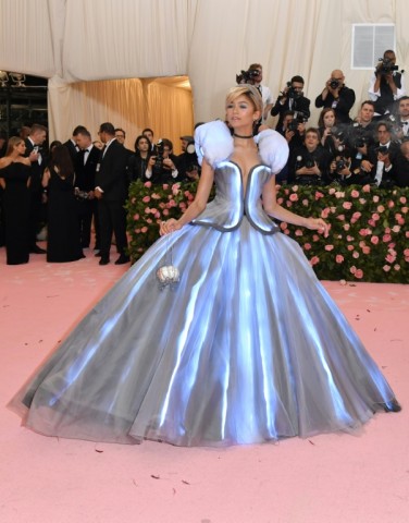 Zendaya (L), shown here attending the 2019 Met Gala, is among the co-hosts for the 2024 event