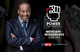 #PowerToTruth with @JJTabane on #eNCA - courageously confronting authority, calling out injustices on government officials and demanding change.