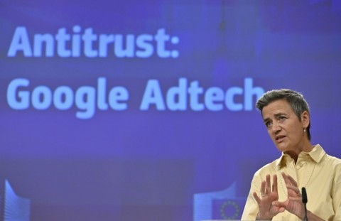 European Commission Vice President Margrethe Vestager said Google 'may have illegally distorted competition in the online advertising industry'