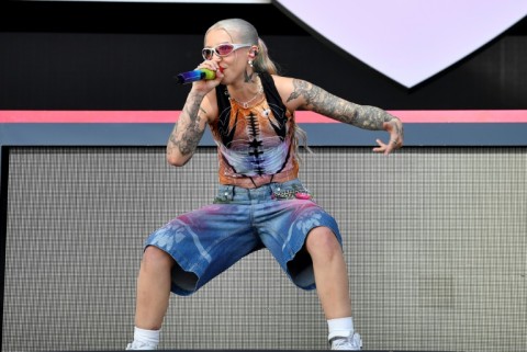 Puerto Rican rapper Young Miko was among the many Latin acts to draw huge crowds at the Coachella festival