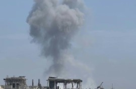 Smoke billows after Israeli strikes on Gaza City, Jabalia camp