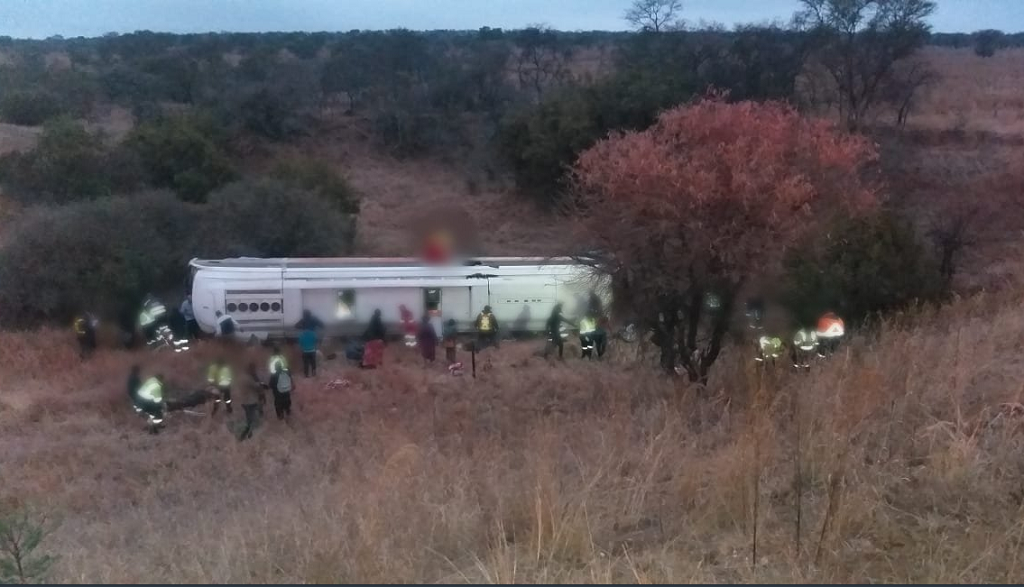 File: Nine killed and multiple people injured in a single bus roll-over accident on the N1 South, 20 kilometres South of Polokwane.