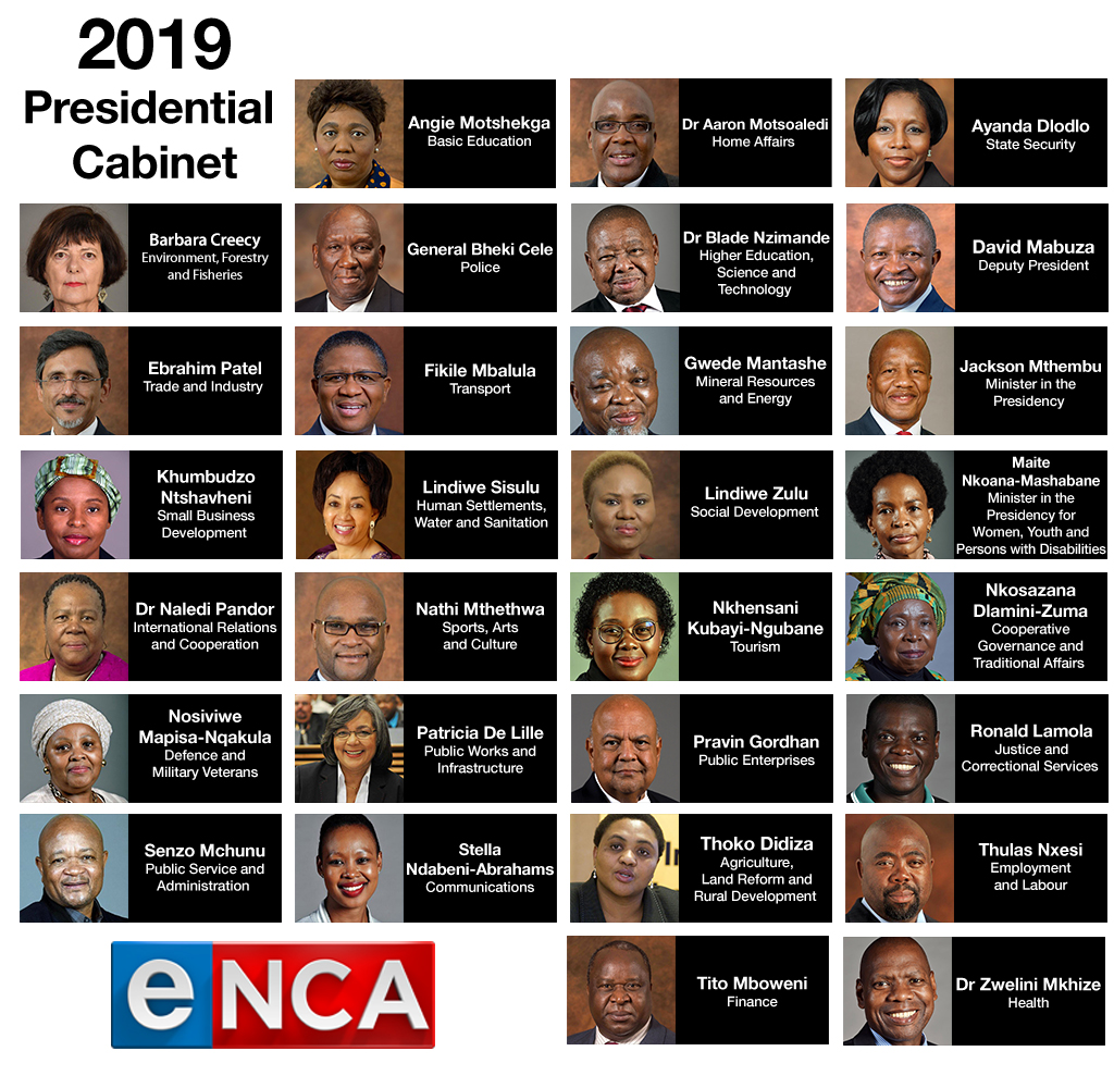 Infographic Ramaphosa S Cabinet Ministers Enca