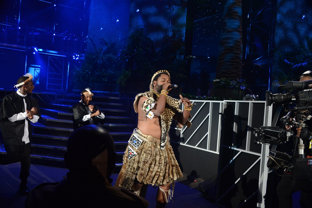 Sjava performs during the 25th annual South African Music Awards (SAMA 25) at Sun City on June 01, 2019.