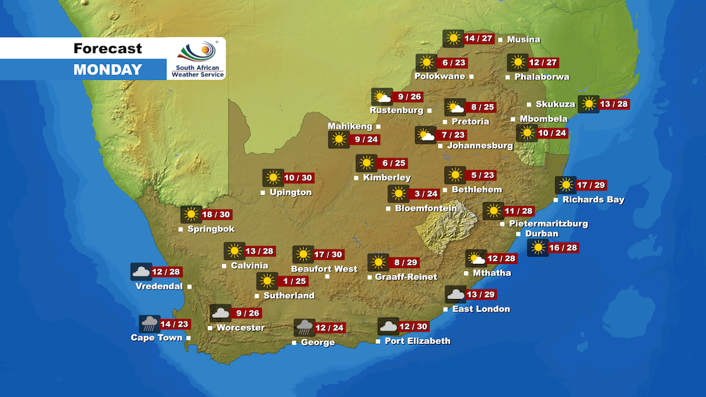 Weather Forecast Monday 11 May 2020 Enca