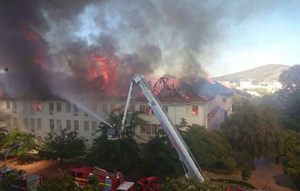 IN PICS: 'Maties' building on fire | eNCA