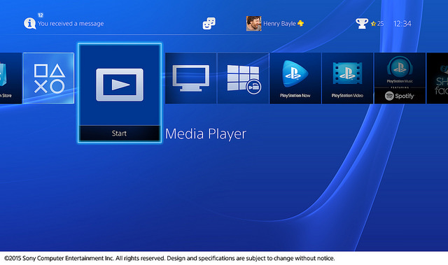 PlayStation 4 gets a media player 