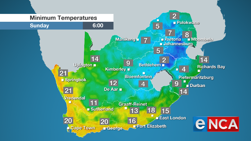 Weather Forecast For Sunday 8 September 2019 Enca