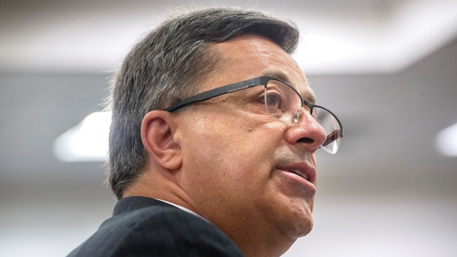 File: Former Steinhoff of retail group CEO Markus Jooste on September 5, 2018 in the South African Parliament before the Parliamentary committee on finance, public accounts, trade and industry and public administration of Cape Town.