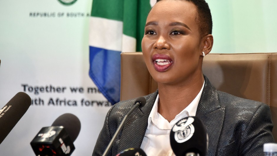 File: Communications Minister Stella Ndabeni-Abrahams.