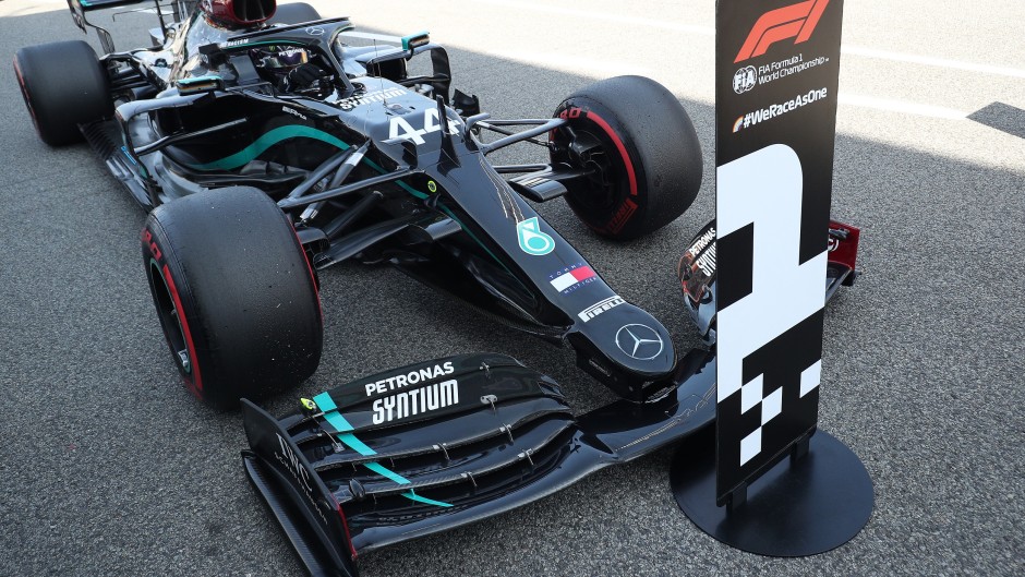 Mercedes' British driver Lewis Hamilton secured the pole position of the Spanish F1 Grand Prix.