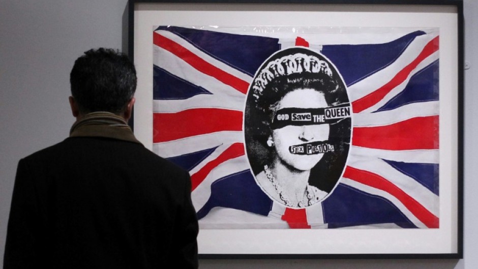 The cover of The Sex Pistols' 1977 single 'God Save The Queen' became a defining image of the punk movement
