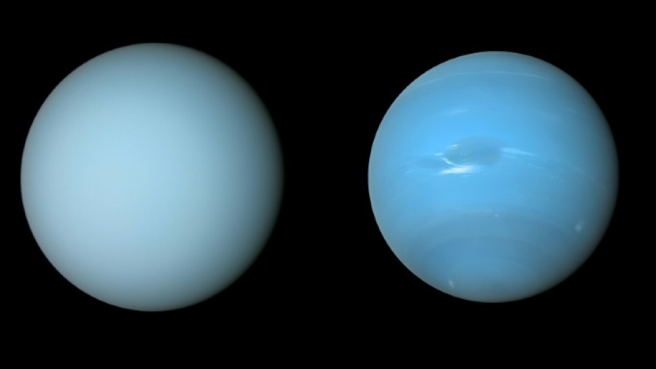 Uranus and Neptune, ice giants where scientists believe diamond rain falls below the surface