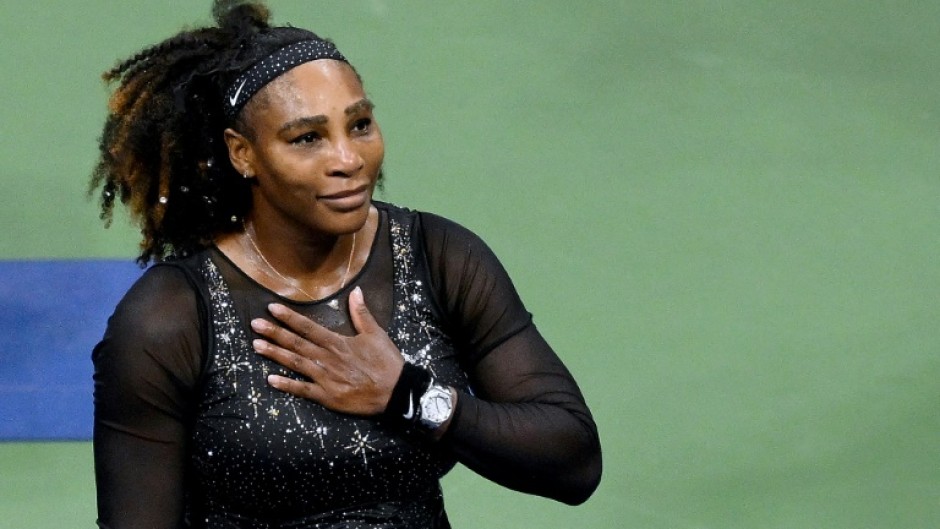 End of the road: Serena Williams on Friday