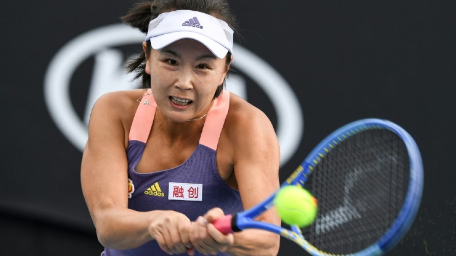Chinese player Peng Shuai in action