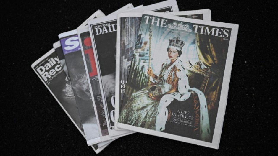 A picture of the 27-year-old Elizabeth taken at her 1953 coronation covered the front page of several British newspapers