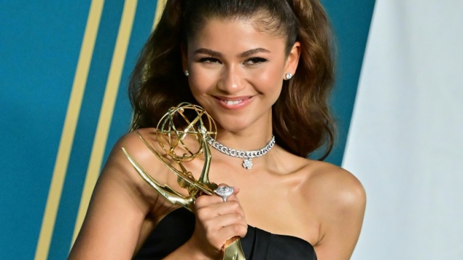 US actress Zendaya looked effortlessly chic in Valentino at the Emmys, and she posed with the best accessory -- a statuette