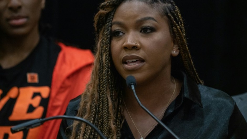 Cherelle Griner, pictured in July, 2022, said she has felt "every minute" of the seven months spent without Brittney Griner