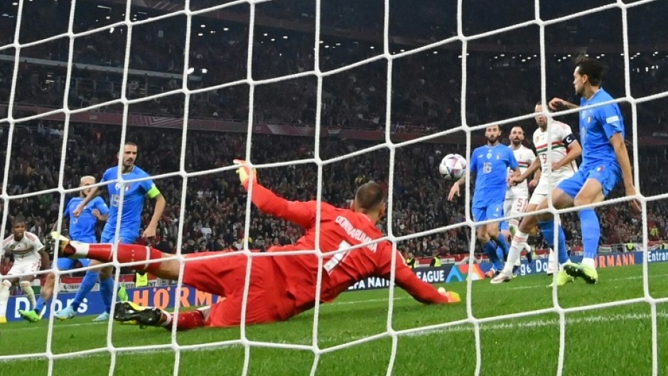 Helping hand: Gianluigi Donnarumma made a series of big saves as Italy won in Hungary