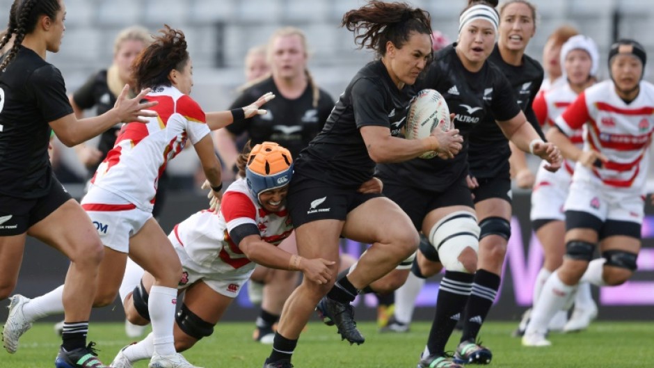  New Zealand’s Portia Woodman scored seven tries in the recent warm-up win over Japan 