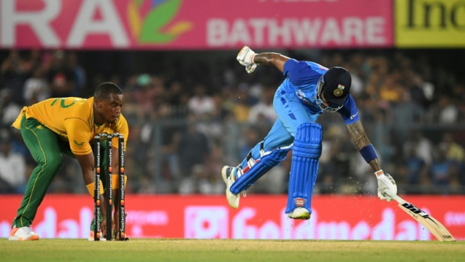 Made it! India's Suryakumar Yadav successfully makes it to the crease
