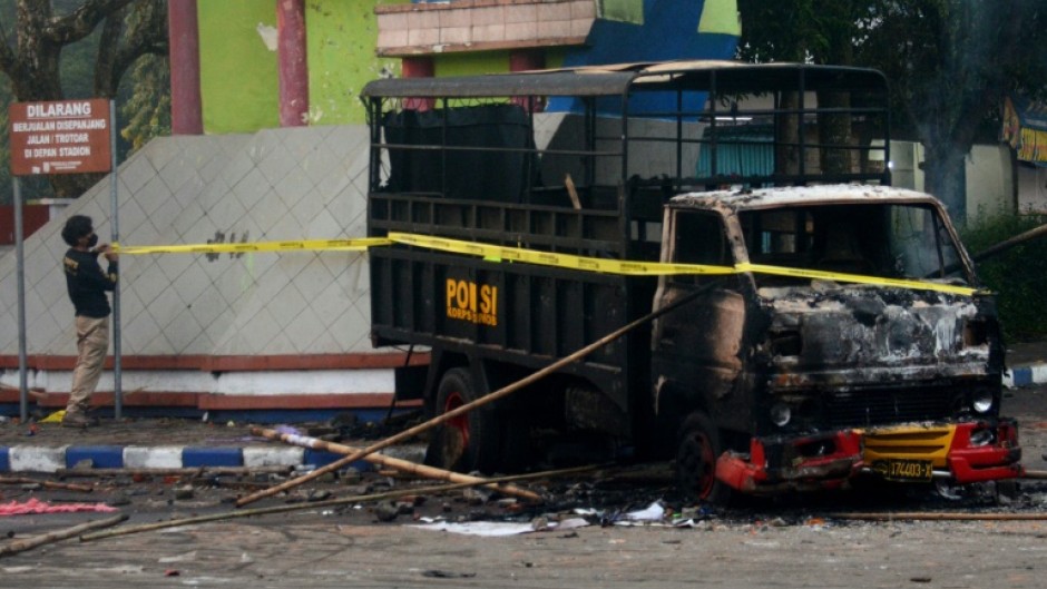 Anger against police resulted in a truck being torched