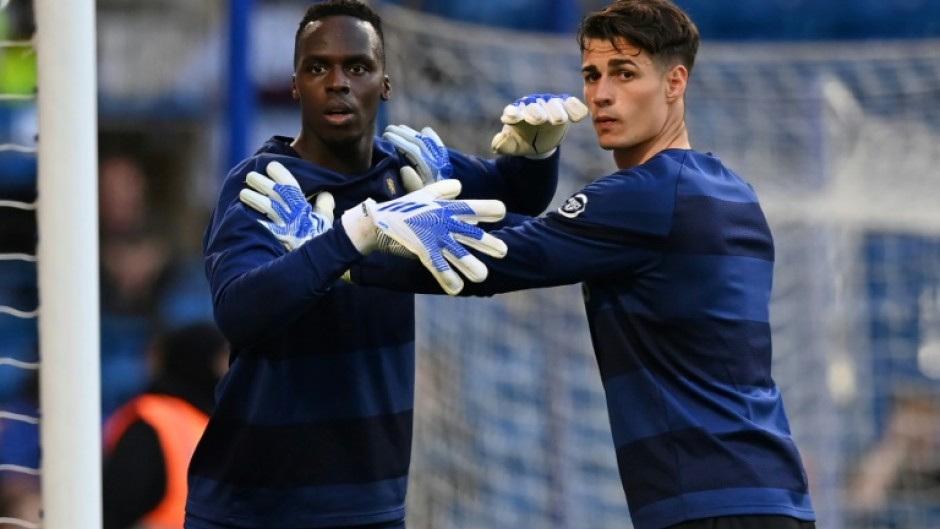 Edouard Mendy (left) and Kepa Arrizabalaga (right) are fighting to be Chelsea's number one goalkeeper