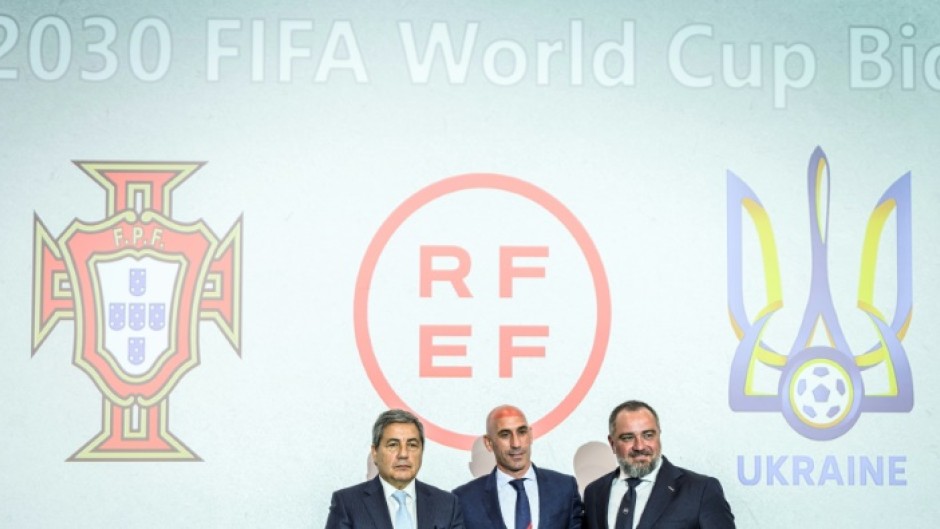 The presidents of the Portuguese, Spanish and Ukrainian football associations announced a joint bid to host the 2030 World Cup