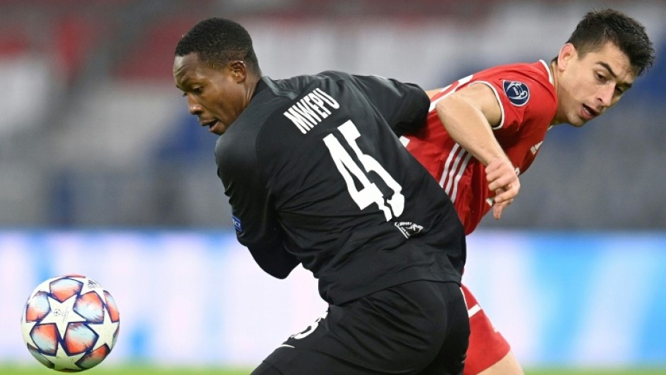Enock Mwepu in action for RB Salzburg