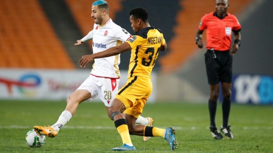 Siyabonga Ngezana (R) scored for Kaizer Chiefs in a 2-1 South African Premiership loss to Chippa United. 