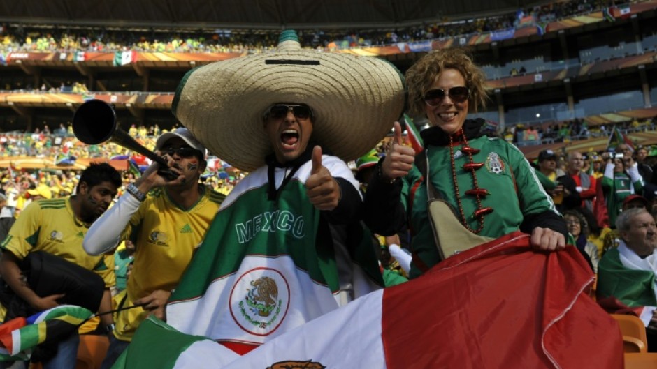 Mexican fans at the 2010 World Cup in South Africa