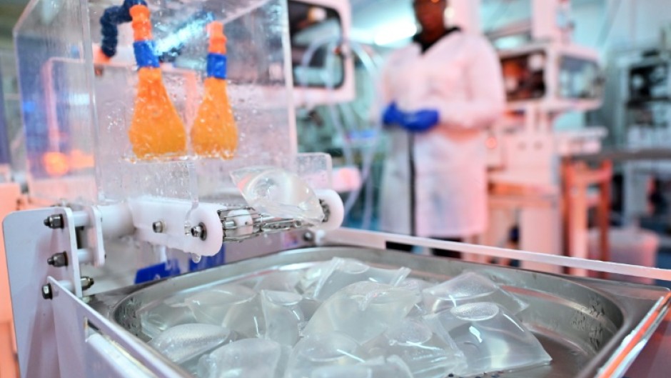 The edible bubble membrane made from seaweed is marketed as a replacement for single-use plastic cups, bottles and sachets 