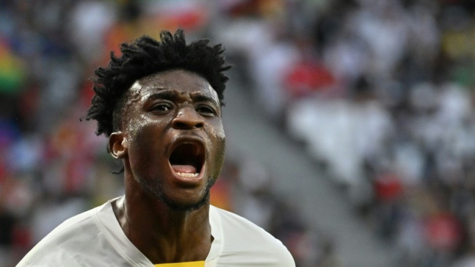 Mohammed Kudus celebrates scoring Ghana's second goal in their World Cup match against South Korea