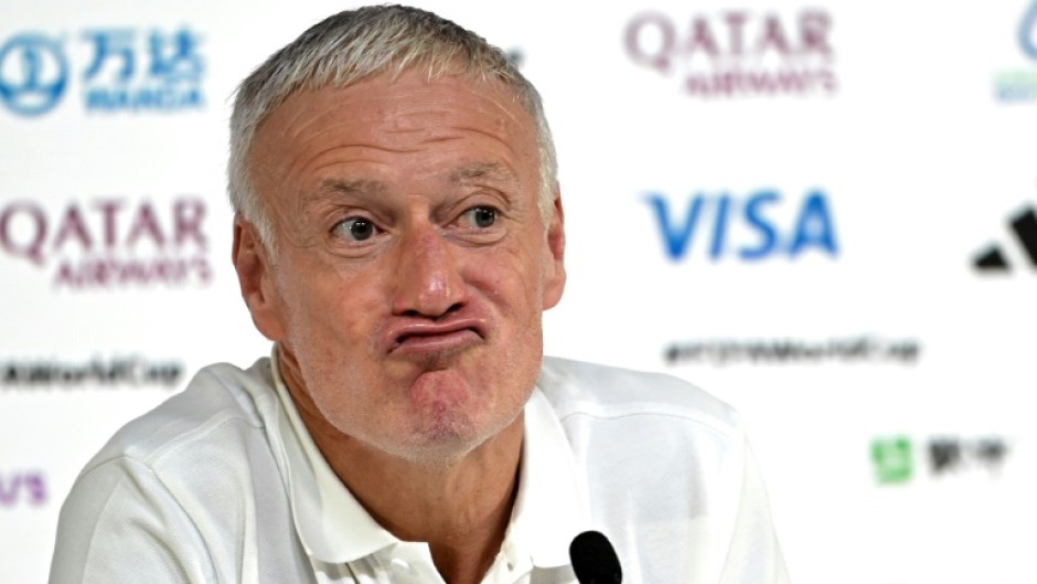 France coach Didier Deschamps speaking to reporters on Tuesday