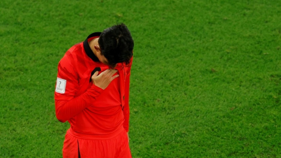 South Korea's Son Heung-min was devastated after the Ghana loss
