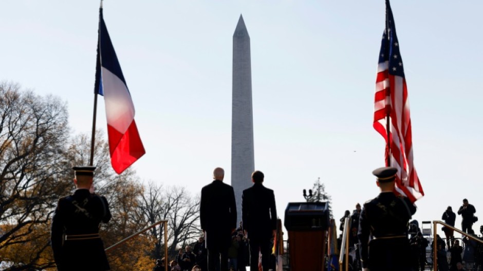 The visit symbolizes how Washington and Paris have buried last year's bitter spat over the way Australia pulled out of a French submarine deal in favor of acquiring US nuclear subs instead