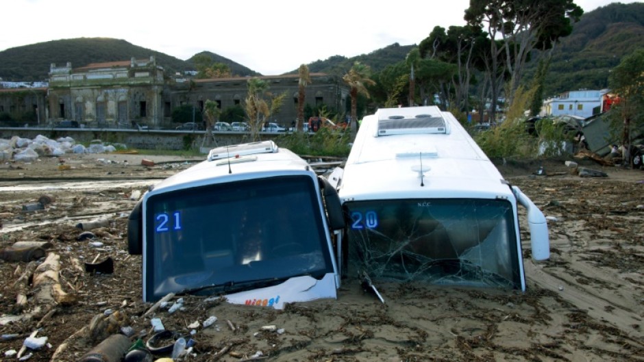 A wave of mud and debris swept through the small town of Casamicciola Terme, following heavy rains on Ischia