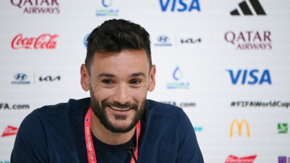 Hugo Lloris speaking at a press conference on Saturday ahead of France's World Cup last-16 tie against Poland