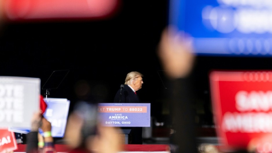 Former president Donald Trump at a rally in Ohio in November 2022