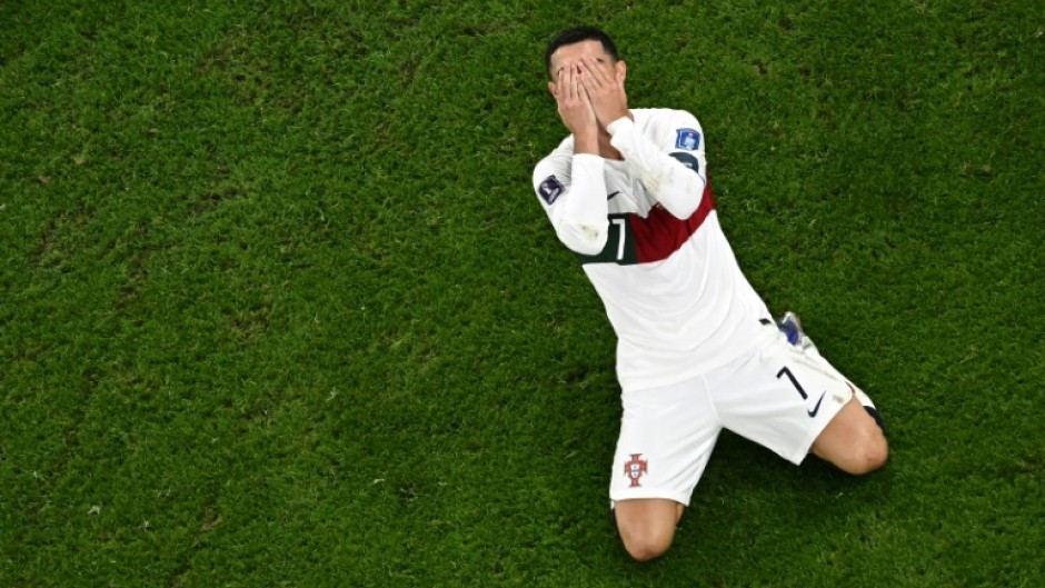 The dream is over: Cristiano Ronaldo reacts as Portugal go out of the World Cup against Morocco