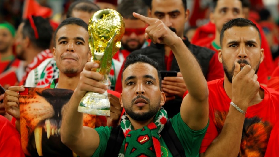 Morocco supporters in Doha: the first African team to reach a football World Cup semi-final has earned them supporters across the continent