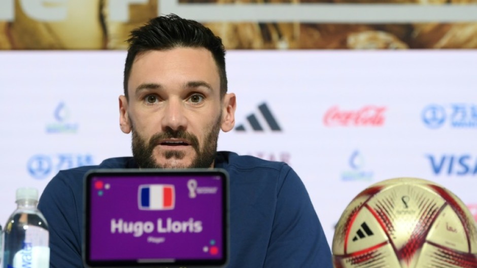 France goalkeeper Hugo Lloris speaking at a press conference in Doha on Saturday ahead of the World Cup final