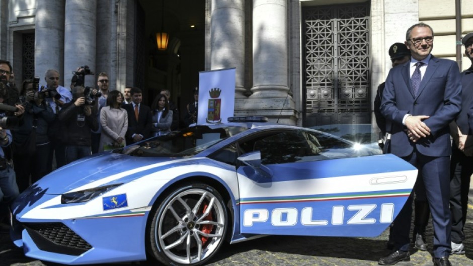 The Lamborghini Huracan, which has a top speed of 300kmh (190mph), was a 2017 gift to police from the carmaker