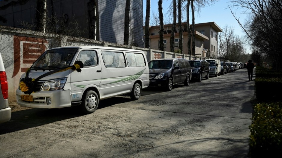 Long lines of hearses have been seen waiting to enter crematoriums across the country