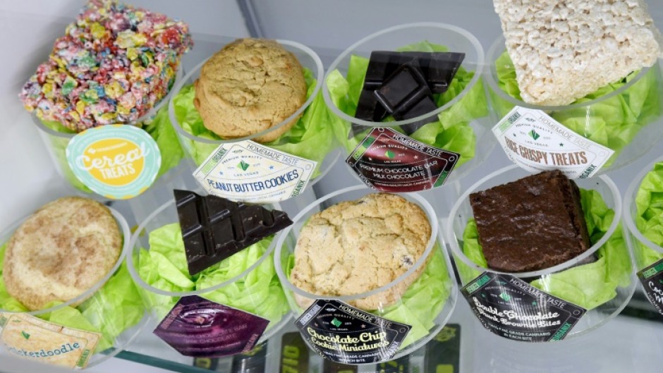 Cannabis edibles on display in Las Vegas, Nevada in 2017