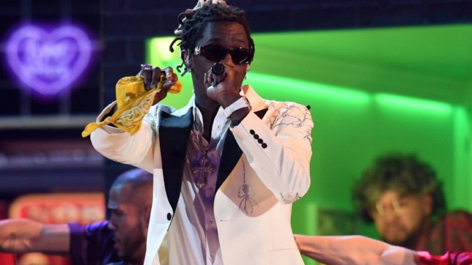Rapper Young Thug performs during the 61st Annual Grammy Awards on February 10, 2019, in Los Angeles