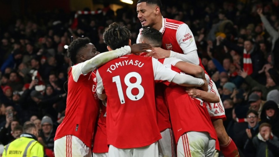 Arsenal are five points clear at the top of the Premier League after beating Manchester United 3-2
