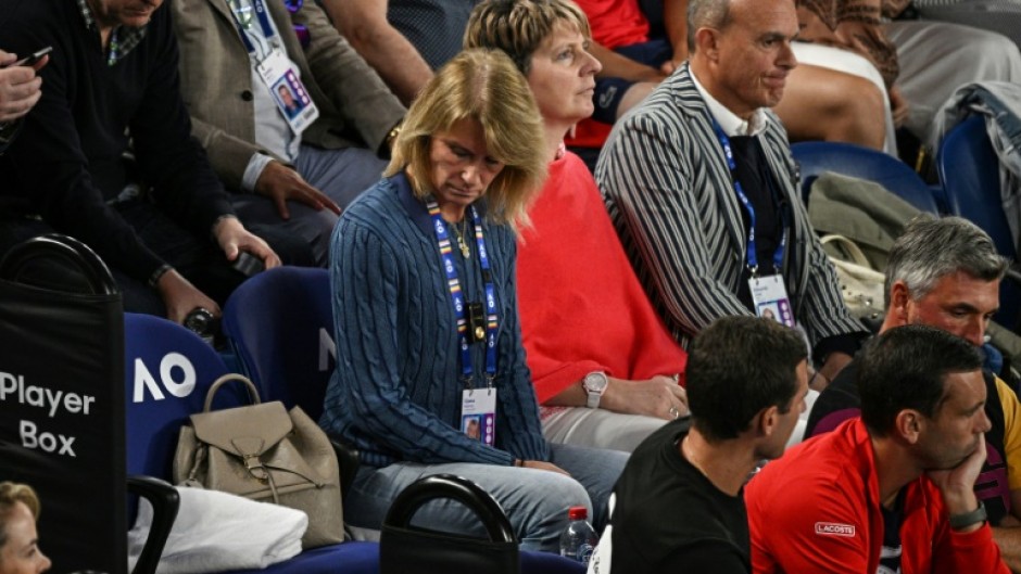 The empty seat of Novak Djokovic's father Srdjan