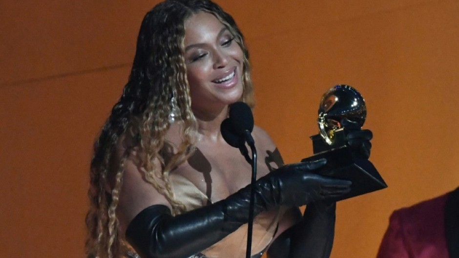 US musician Beyonce is now the artist with the most Grammy wins ever